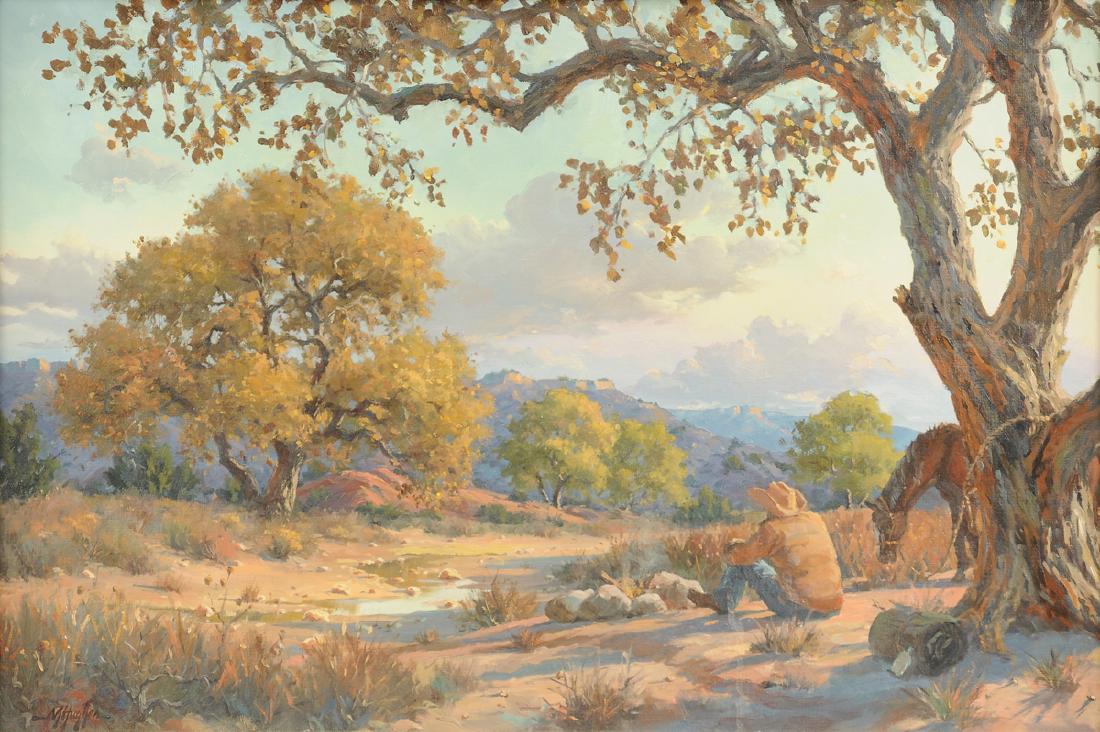 MALCOLM HUGHES (American / Texas B. 1957) A PAINTING, (1 of 10)