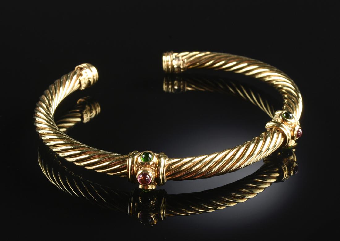 A 14K YELLOW GOLD DAVID YURMAN DOUBLE GEM CABLE LADY'S (1 of 1)