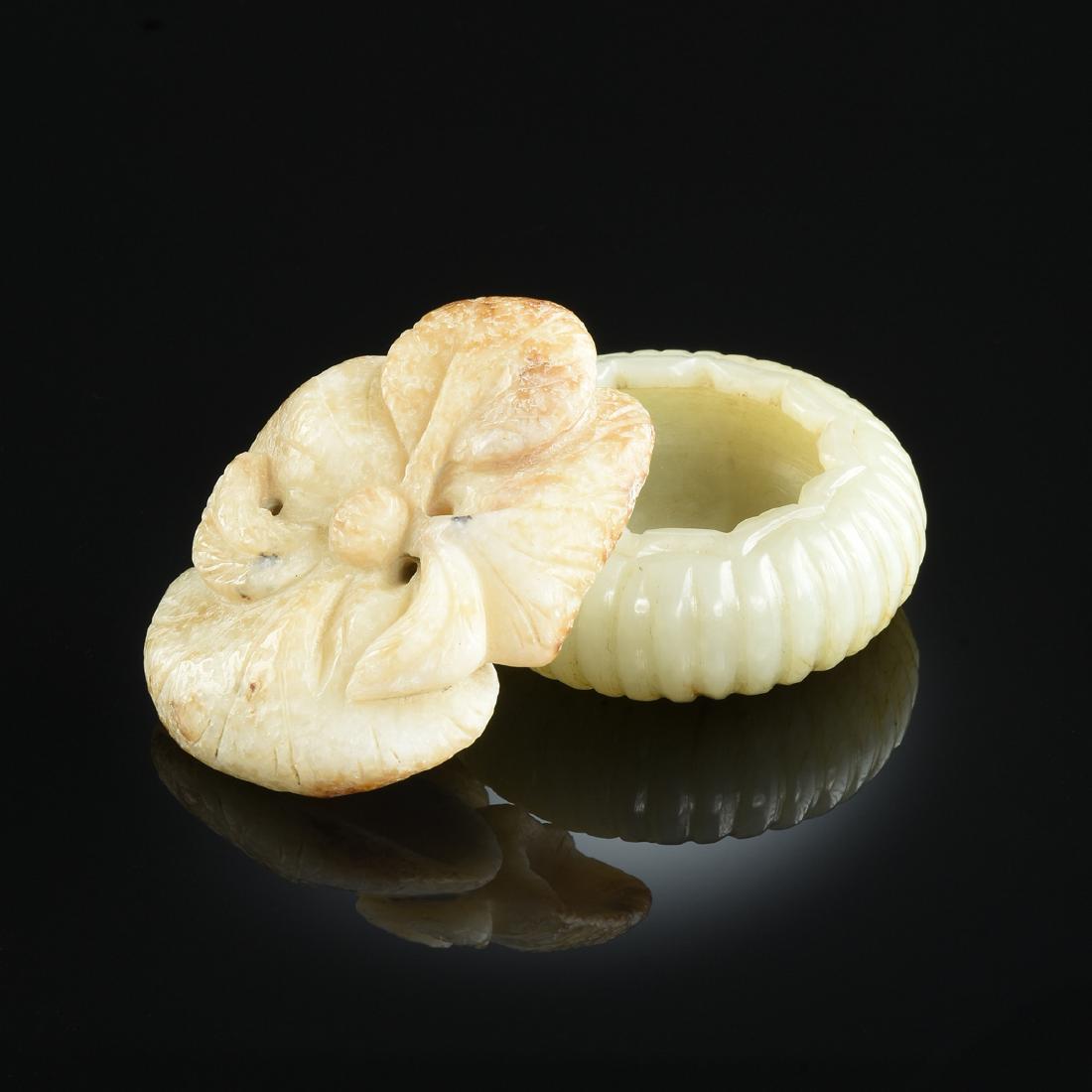 TWO CHINESE JADE CARVINGS, LATE 20TH CENTURY, (1 of 4)