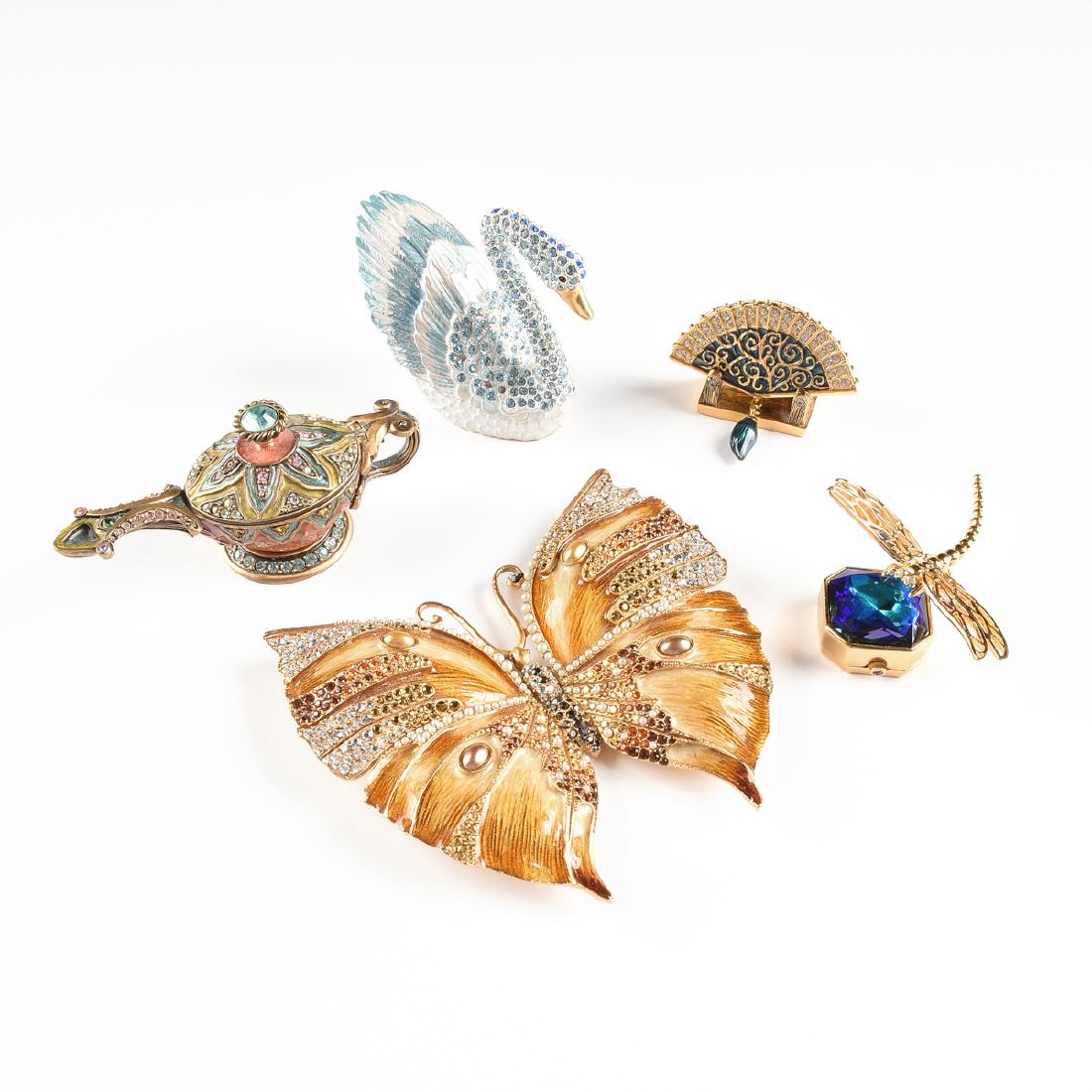 A GROUP OF JAY STRONGWATER GILT METAL AND ENAMEL (1 of 10)