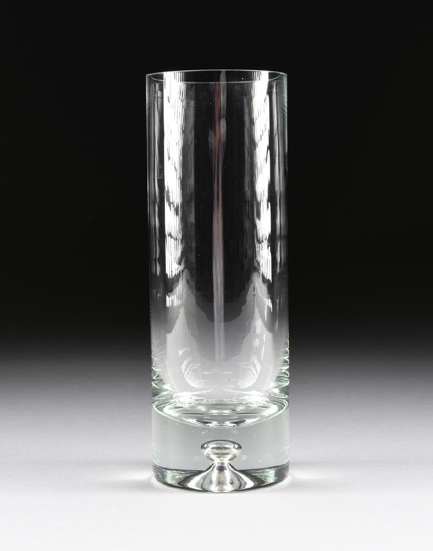 A TAPIO WIRKKALA STYLE GLASS BUBBLE VASE, SCANDINAVIAN, (1 of 5)