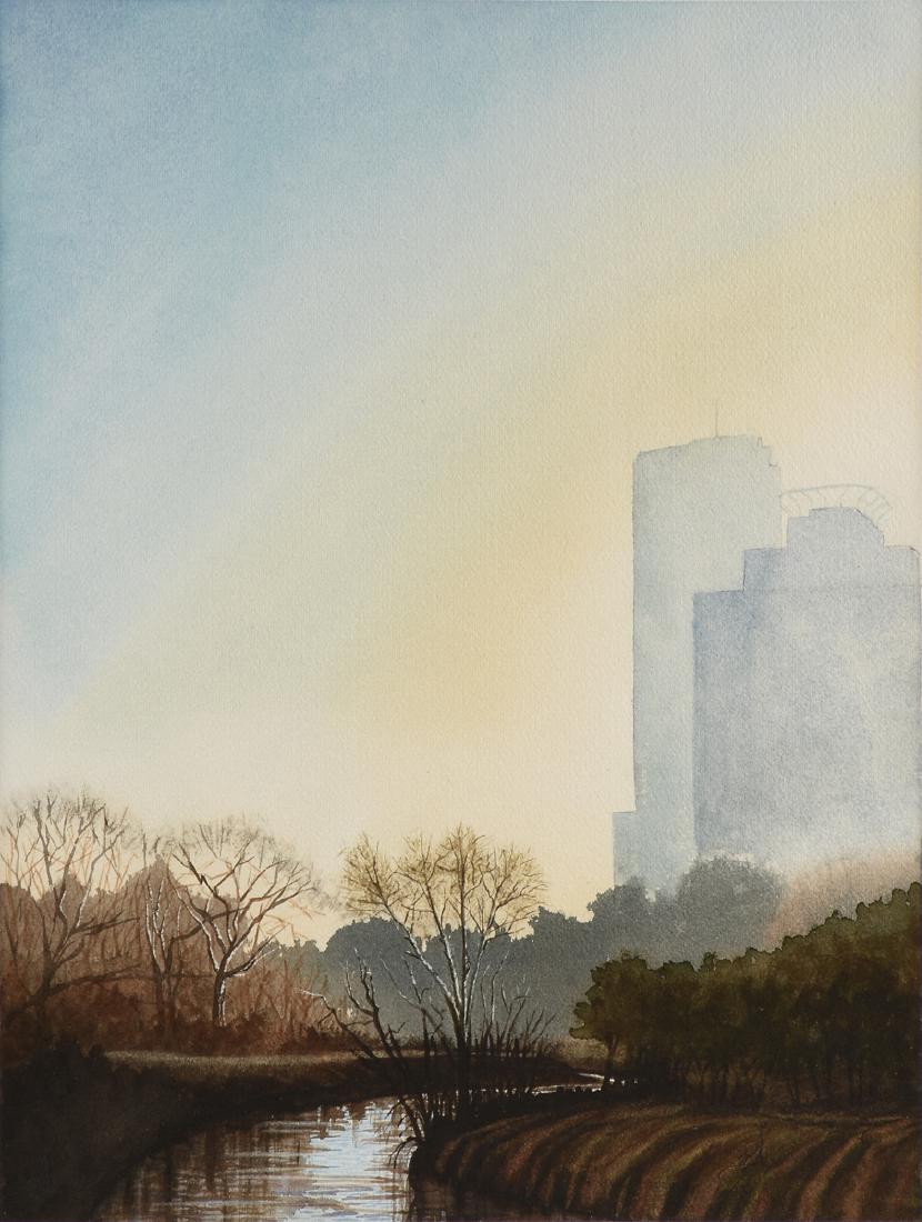 AMERICAN SCHOOL (20th/21st Century) A PAINTING "Bend in (1 of 7)