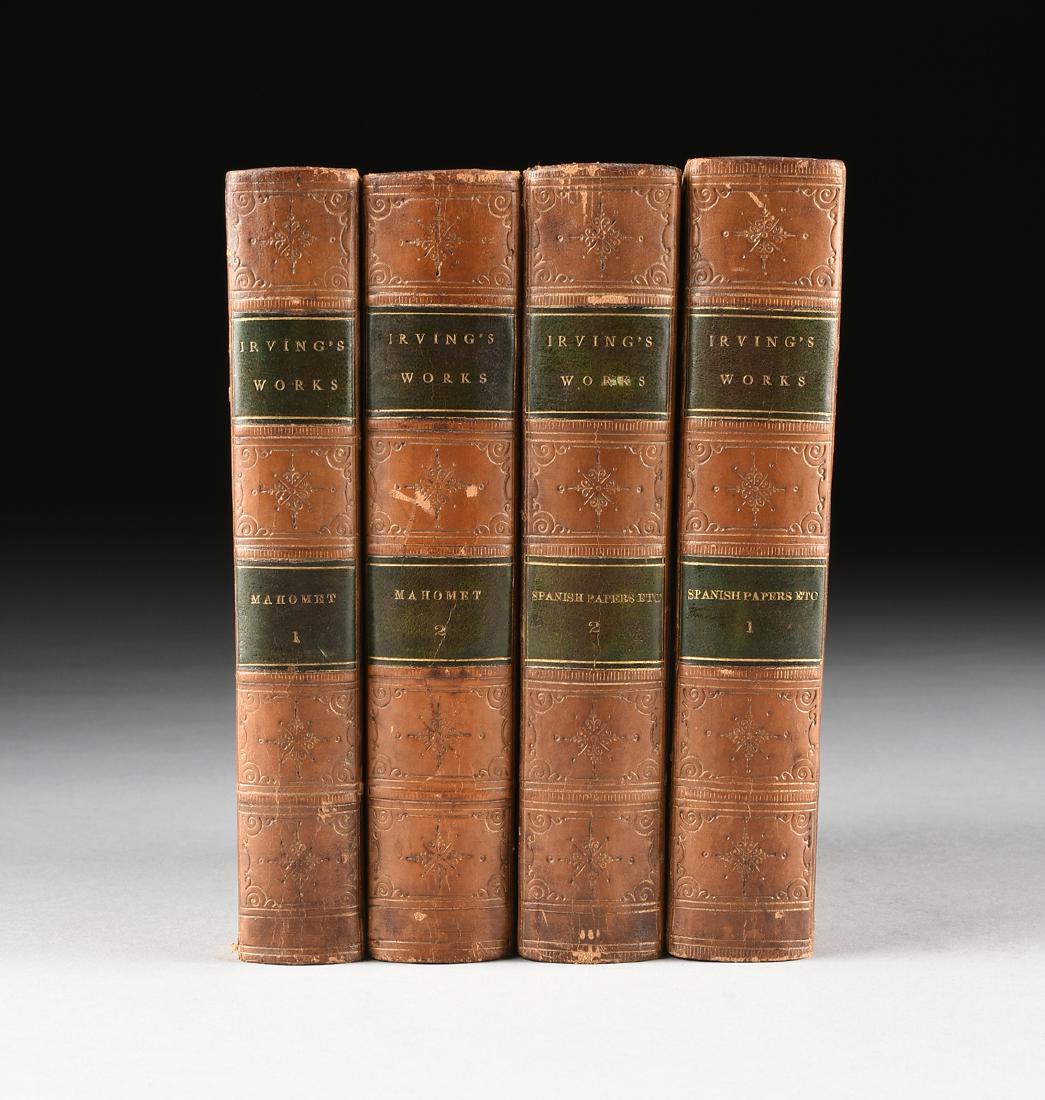 IRVING, WASHINGTON (1783-1859) FOUR VOLUMES, "Mahomet (1 of 15)
