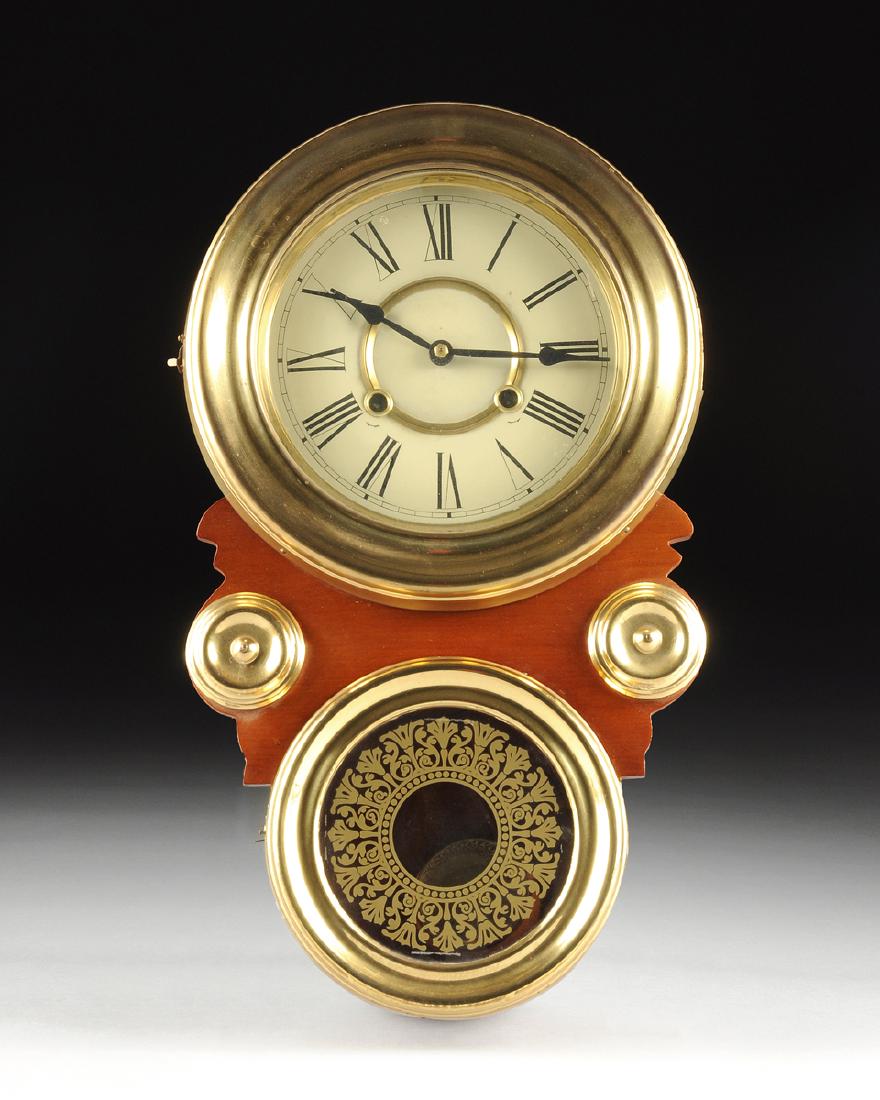 A VINTAGE POLISHED BRASS MOUNTED AND CARVED WOOD (1 of 6)