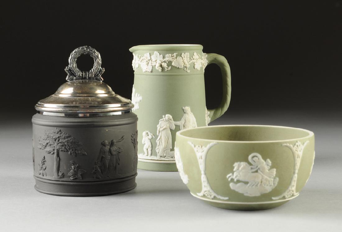 THREE WEDGWOOD JASPER WARES, ENGLAND, LATE 18TH/EARLY (1 of 9)