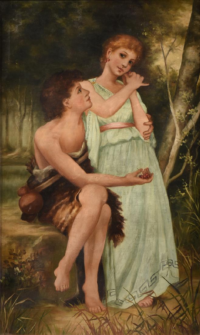 AMERICAN SCHOOL (19th/20th Century) A PAINTING, "Lovers (1 of 10)
