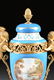 A PAIR OF SÈVRES STYLE BRONZE DORÉ MOUNTED BLUE - 3