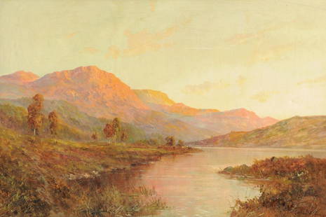 GRAHAM WILLIAMS (British 19th Century) A PAINTING,: GRAHAM WILLIAMS (British 19th Century) A PAINTING, "Scottish Highlands Landscape," oil on canvas, signed L/R. 24" x 36".