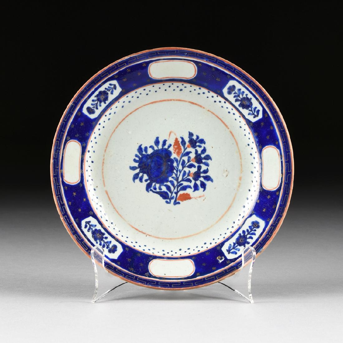 A SET OF TWENTY-TWO "CLOBBERED" POLYCHROME ENAMEL AND (1 of 5)