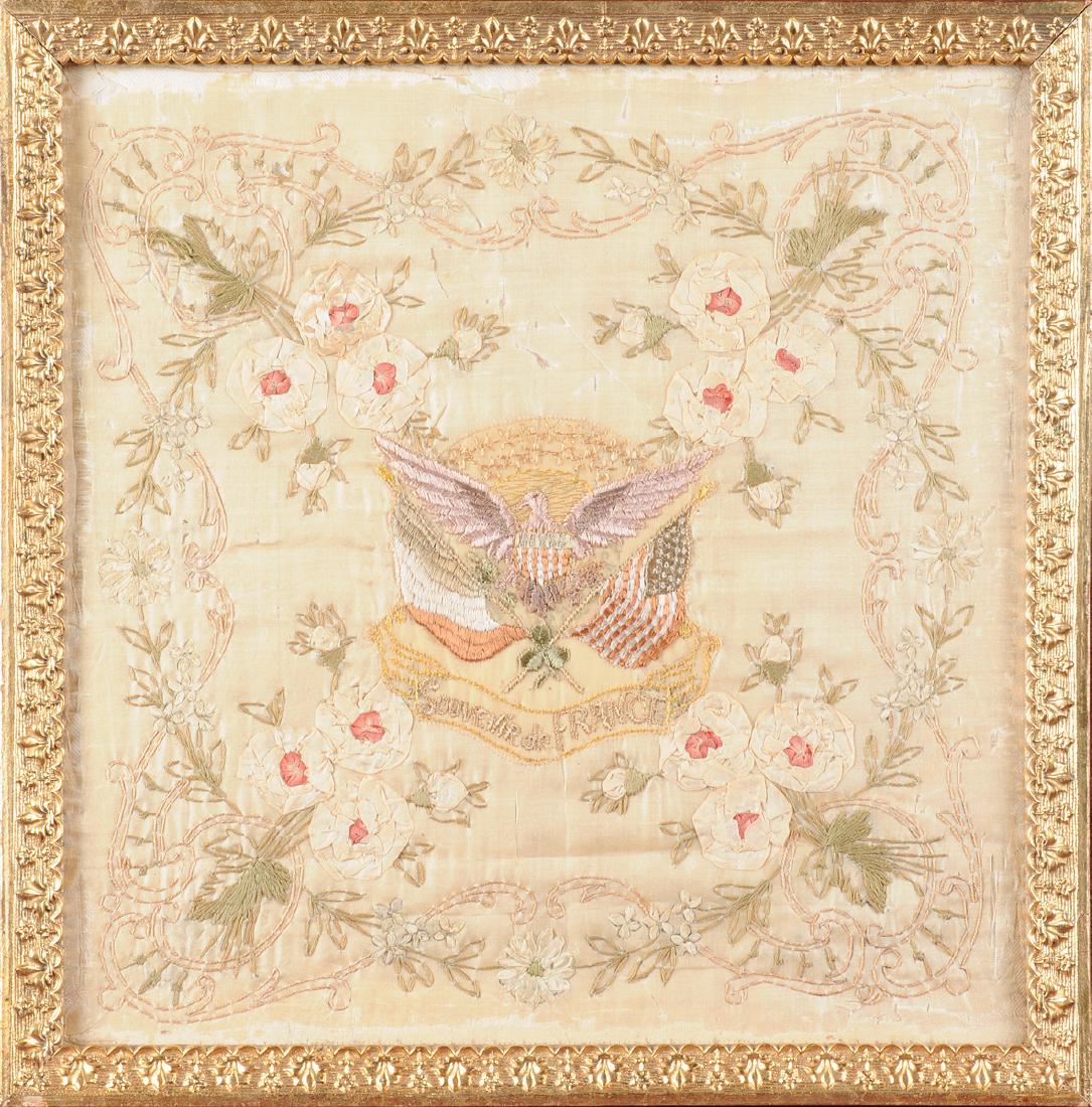 A WWI EMBROIDERED SILK COMMEMORATING THE ALLIED NATIONS (1 of 7)