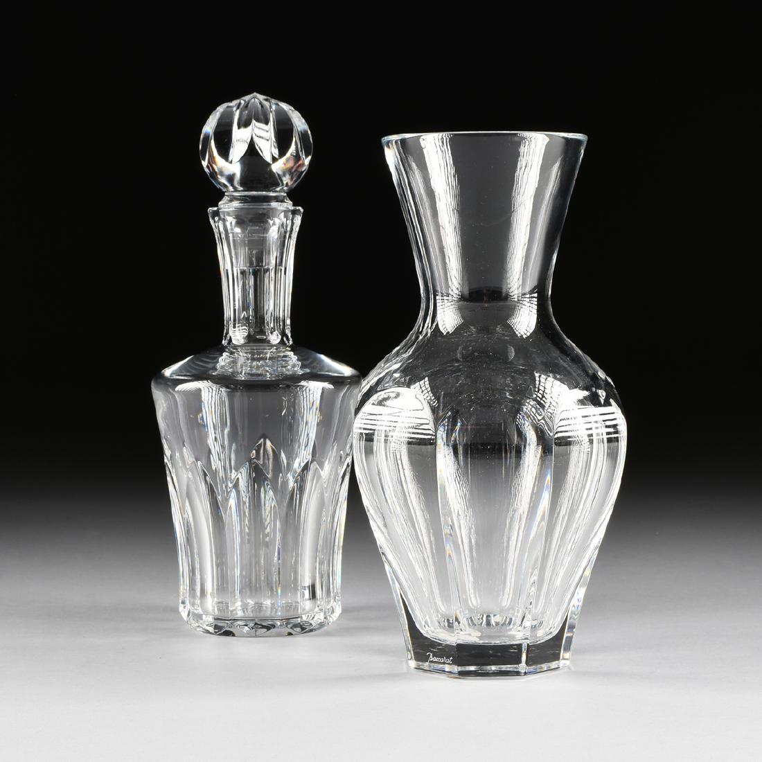 A GROUP OF TWO BACCARAT CLEAR CRYSTAL TABLE WARES, (1 of 9)
