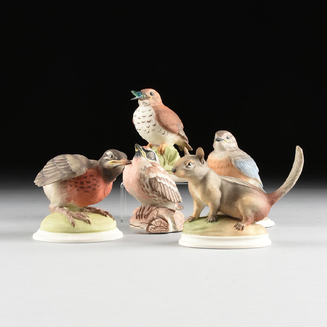 A GROUP OF FIVE BOEHM POLYCHROME ENAMEL DECORATED (1 of 20)