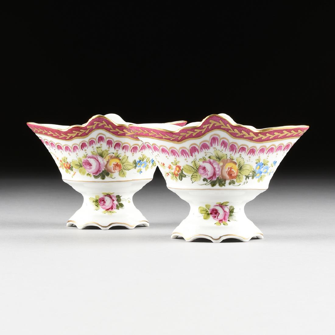 A PAIR OF LIMOGES HAND PAINTED POLYCHROME ENAMEL AND (1 of 7)