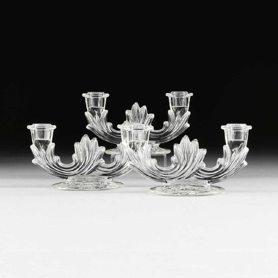 A GROUP OF THREE FOSTORIA GLASS CO. CLEAR CRYSTAL (1 of 6)