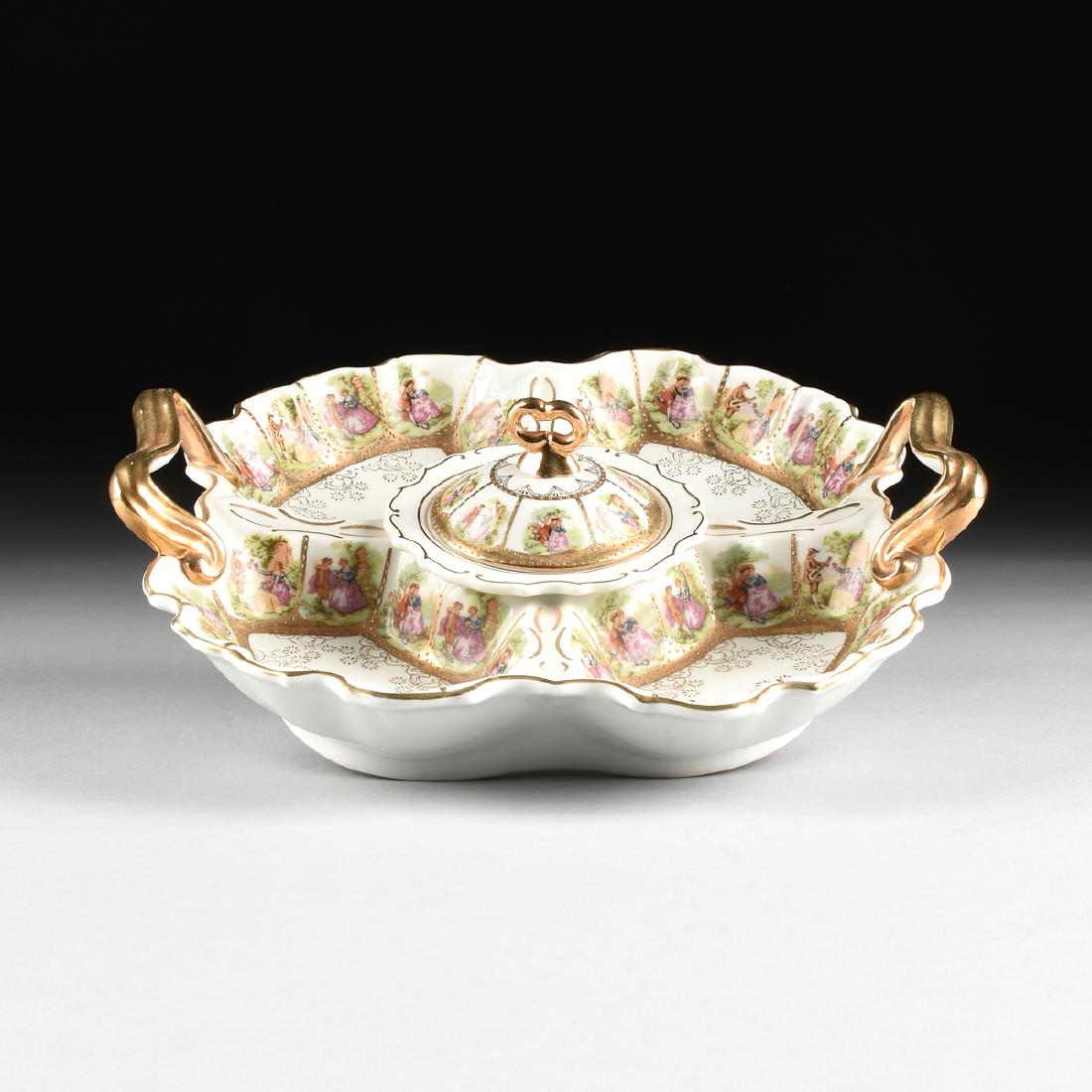 A VINTAGE JAPANESE EXPORT PARCEL GILT TRANSFERWARE (1 of 11)