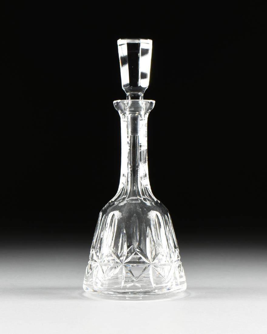 A WATERFORD CUT CRYSTAL DECANTER WITH STOPPER, LATE (1 of 6)