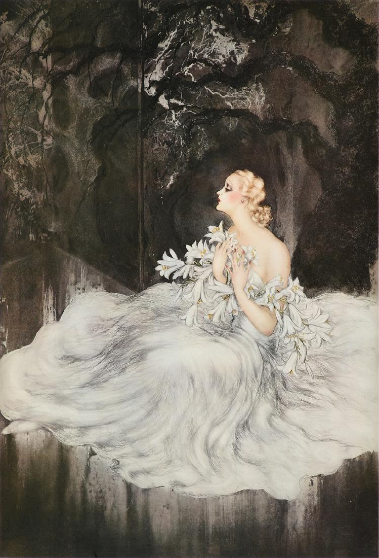 after LOUIS ICART (French 1888-1950) A PRINT, "Les Lis (1 of 11)