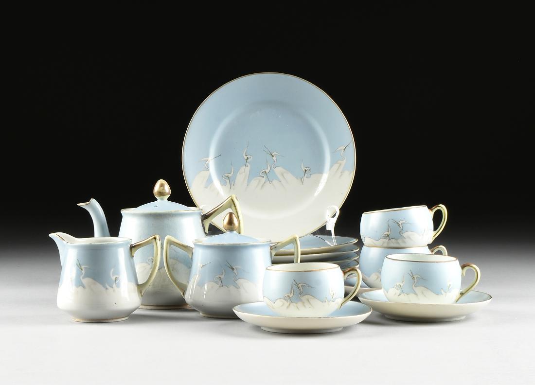 A SEVENTEEN PIECE JAPANESE HAND PAINTED PORCELAIN (1 of 4)