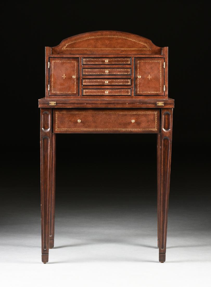 A LOUIS XVI STYLE LEATHER INLAID CHERRY BONHEUR DU (1 of 7)