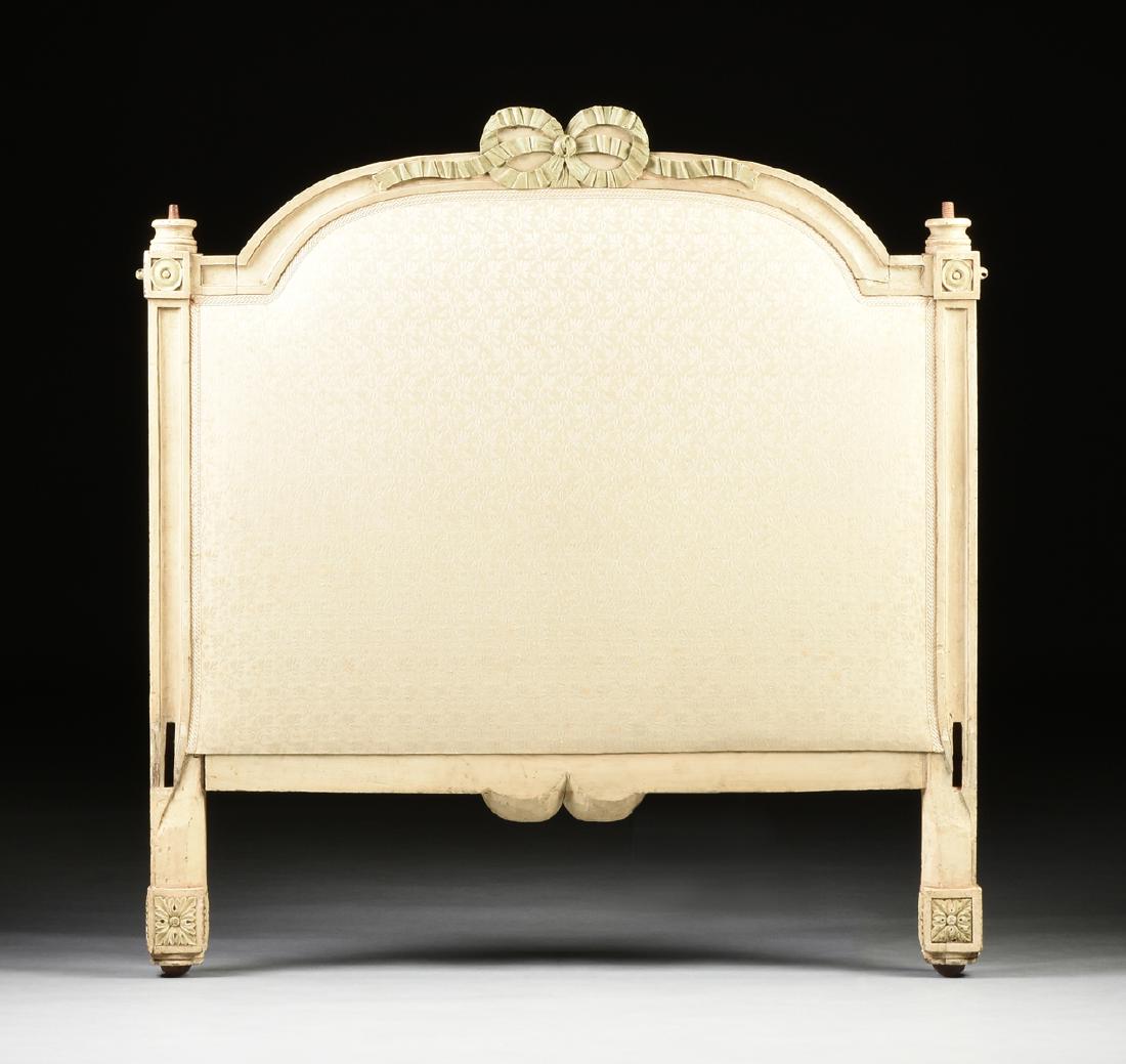 A PAIR OF LOUIS XVI STYLE POLYCHROME SINGLE BEDS, (1 of 6)