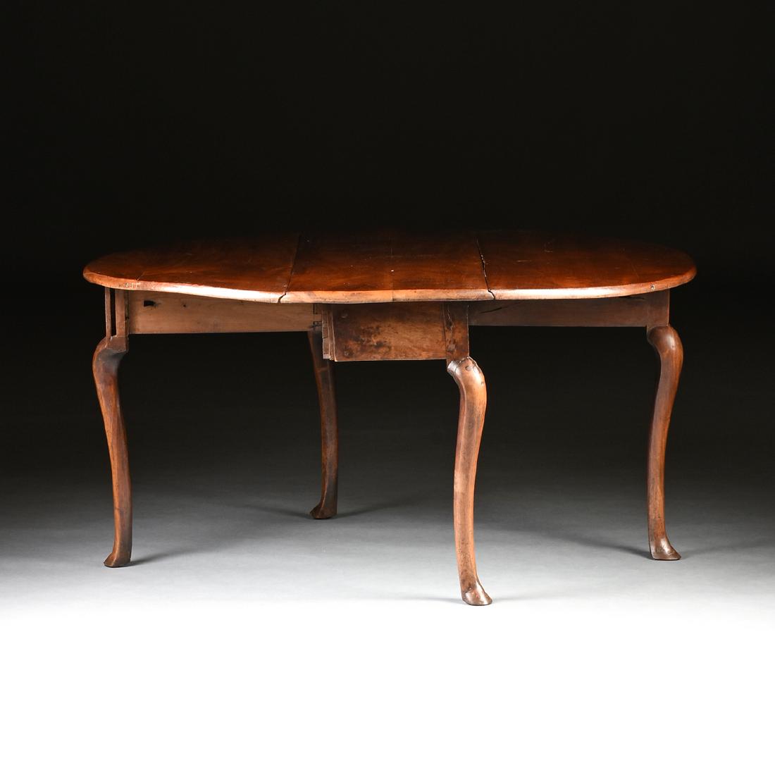 A QUEEN ANNE STYLE OAK DROP LEAF TABLE, LATE 18TH/EARLY (1 of 6)