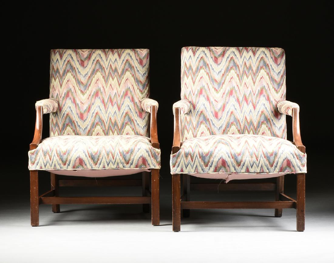 A MATCHED PAIR OF GEORGE III STYLE WALNUT AND BEECH (1 of 8)