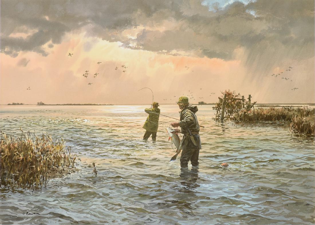 JOHN P. COWAN (American/Texas 1920-2008) A PRINT, "Hogg (1 of 9)