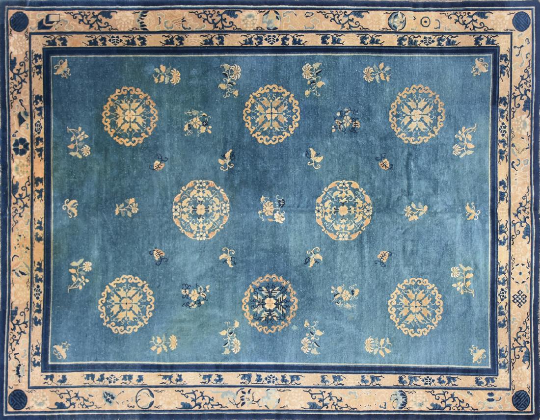 A PEKING HAND KNOTTED WOOL RUG, CHINESE, CIRCA 1920, (1 of 10)
