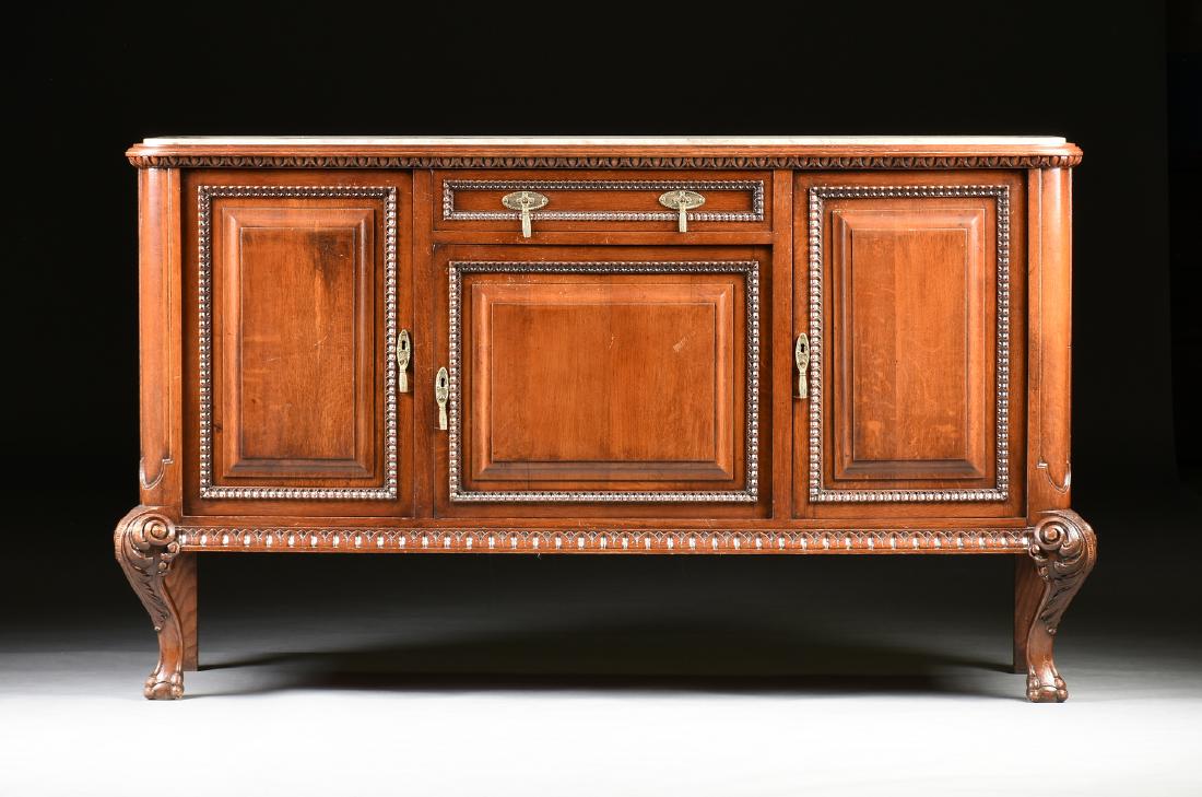 AN ITALIAN NEOCLASSICAL STYLE CARVED OAK MARBLE TOP (1 of 12)