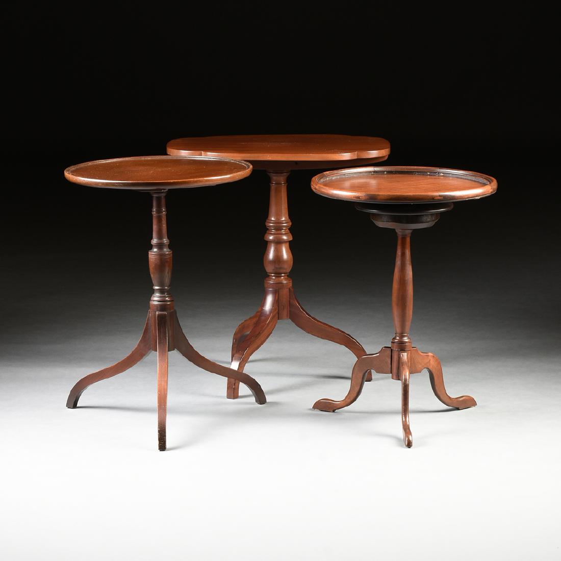 A GROUP OF THREE VINTAGE REGENCY STYLE MAHOGANY (1 of 14)