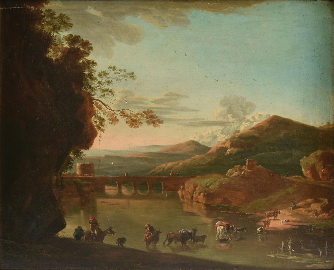 ITALIAN SCHOOL (20th Century) A PAINTING, "Cattle (1 of 11)