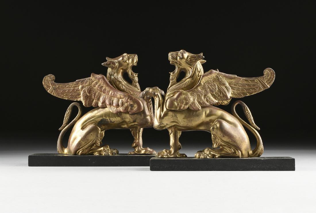 A PAIR OF FRENCH SECOND EMPIRE GILT BRONZE AND IRON (1 of 12)