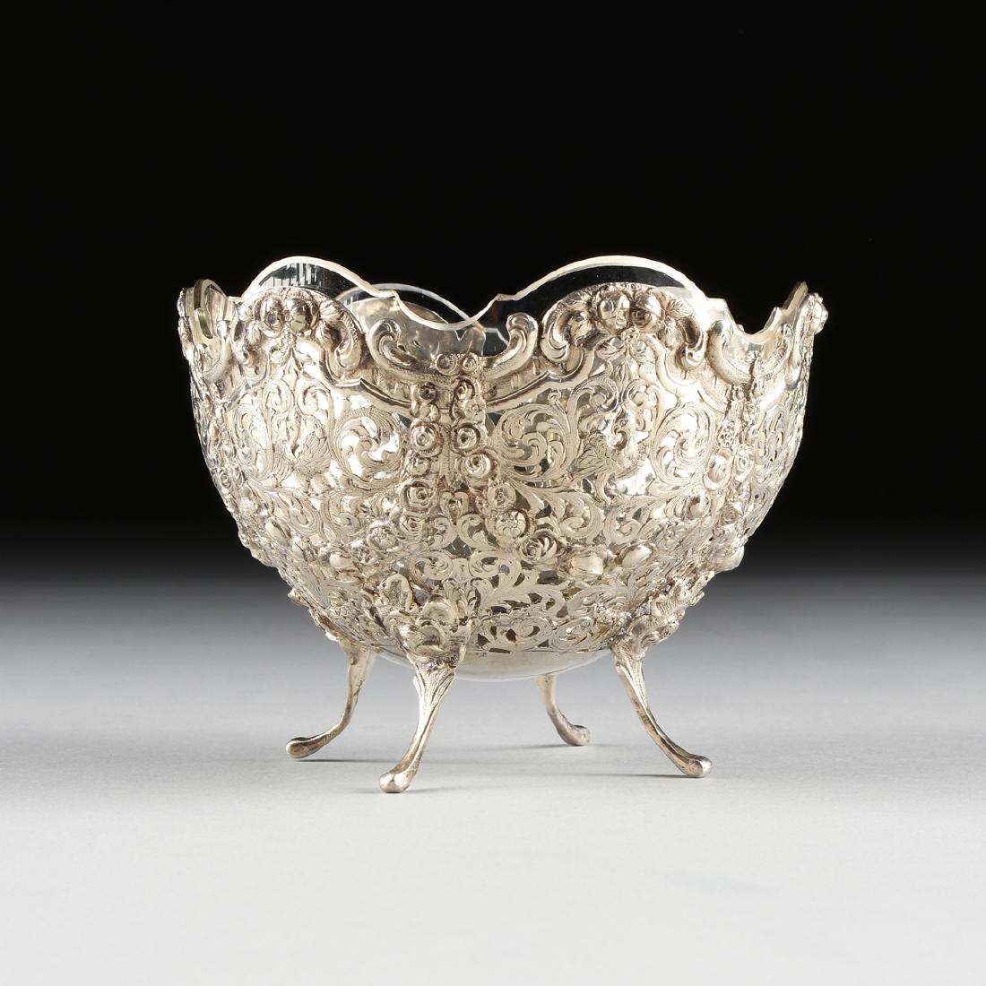 A HANAU 800 STANDARD SILVER RETICULATED FOOTED BOWL, (1 of 7)