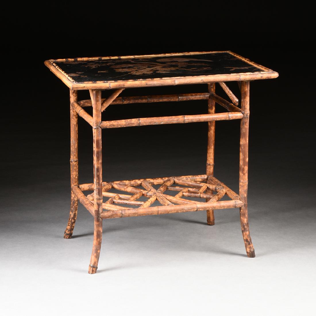 AN AESTHETIC BAMBOO PARCEL GILT BLACK LACQUERED (1 of 7)