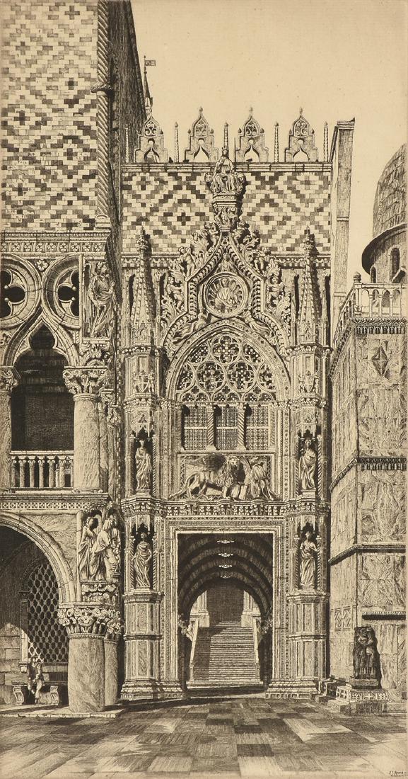 JOHN TAYLOR ARMS (American 1887-1953) AN ETCHING, 1929, (1 of 10)