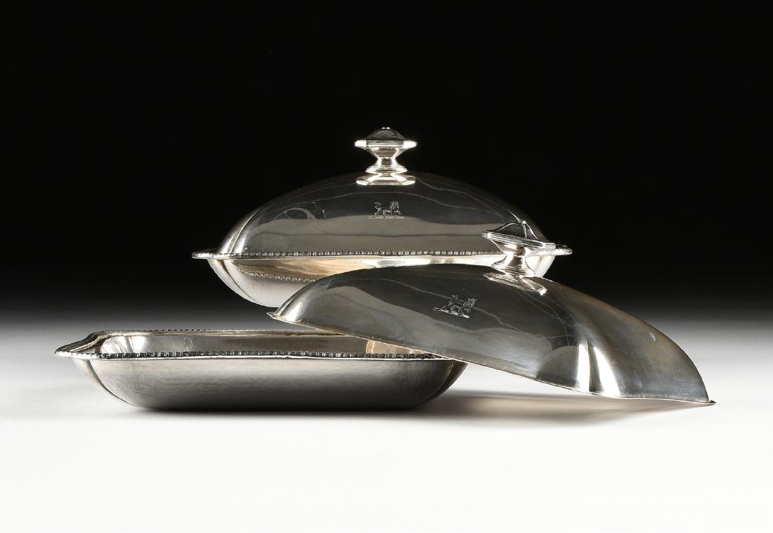 A PAIR OF AMERICAN SILVER PLATE OVER COPER COVERED (1 of 6)