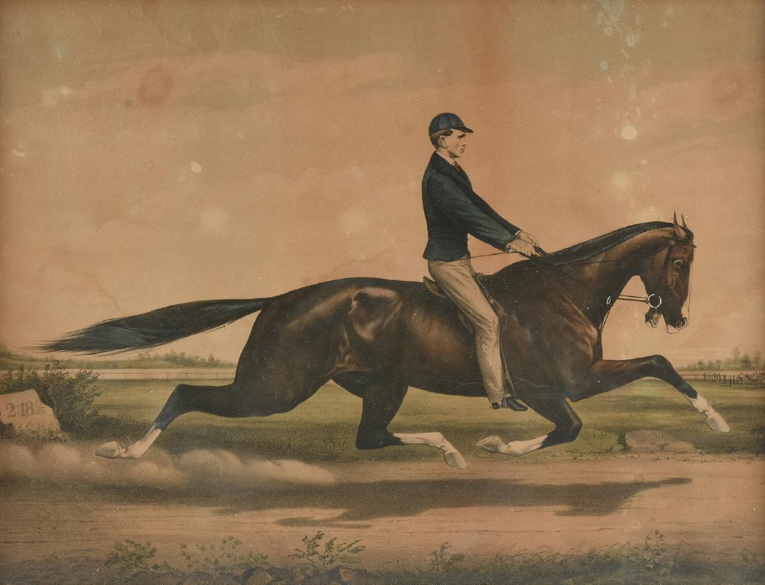 AN AMERICAN HAND COLORED LITHOGRAPH, CIRCA 1905, (1 of 8)