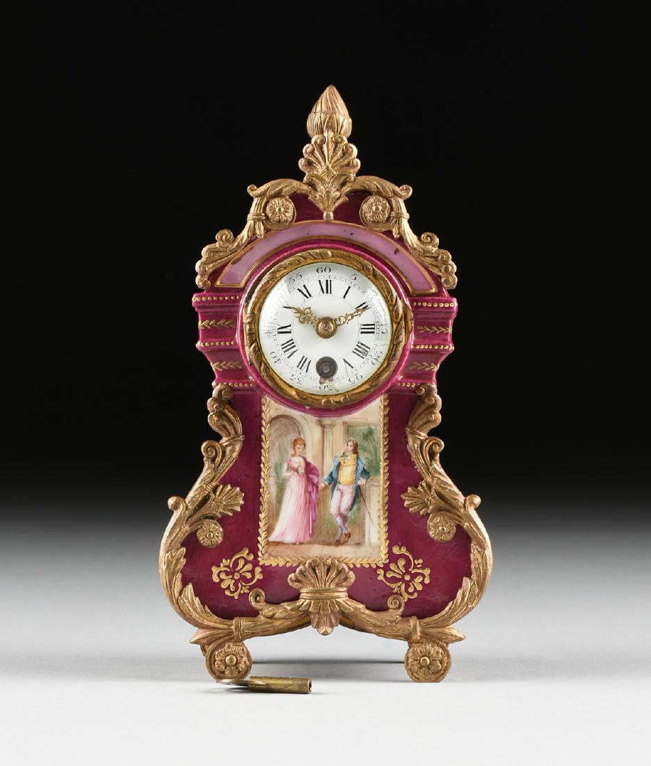 A ROYAL VIENNA STYLE GILT METAL MOUNTED AND ENAMEL (1 of 8)