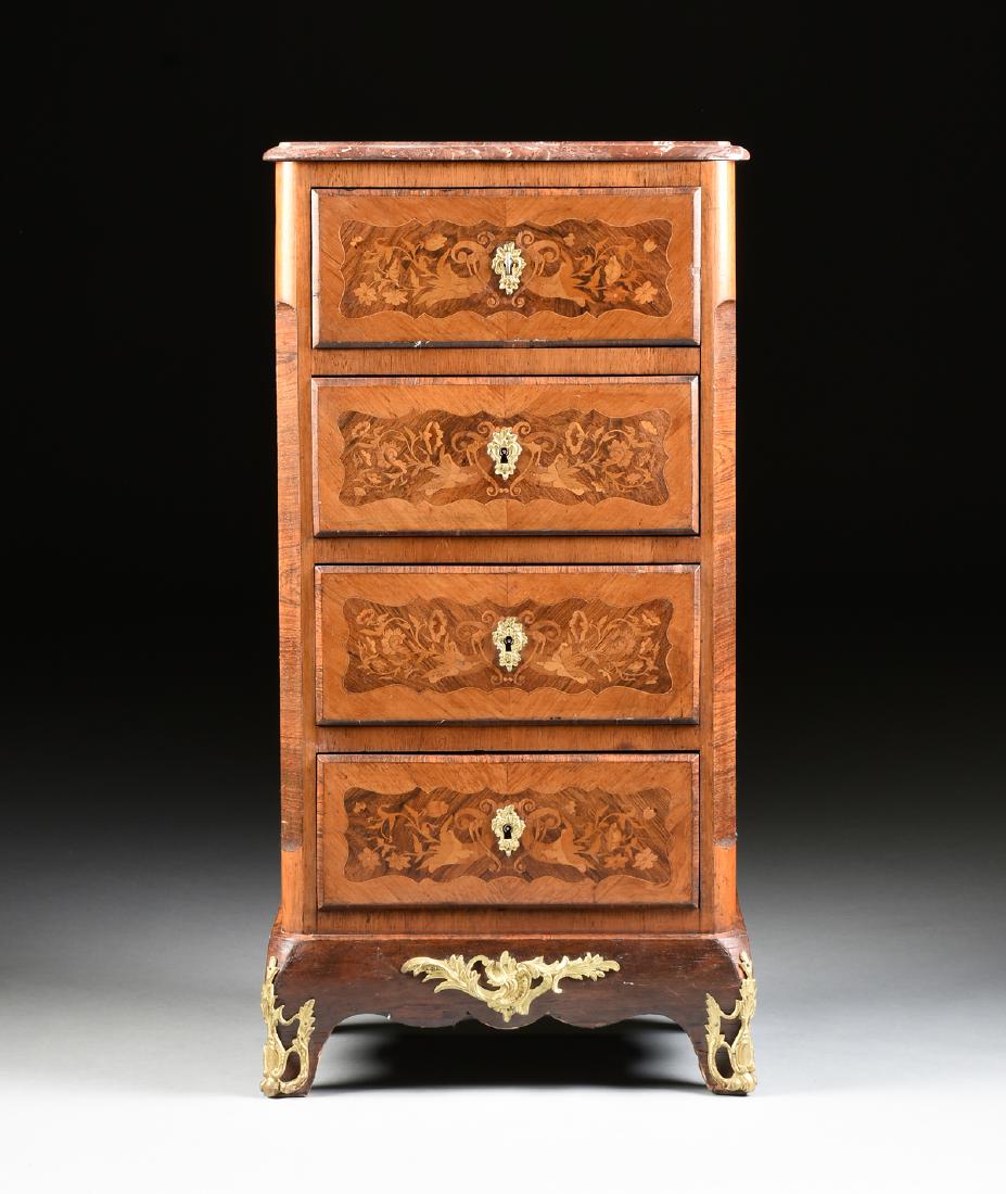 A PETIT LOUIS XV/TRANSITIONAL STYLE GILT BRONZE MOUNTED (1 of 8)