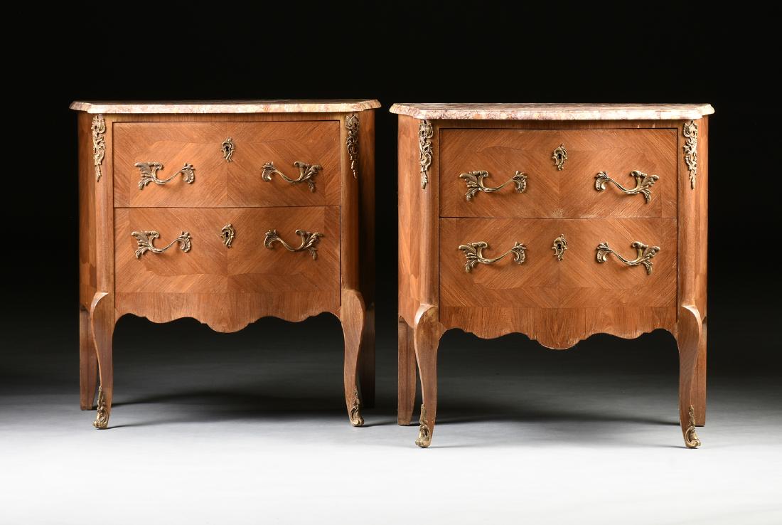 A PAIR OF FRENCH LOUIS XV STYLE ORMOLU MOUNTED ROSEWOOD (1 of 10)