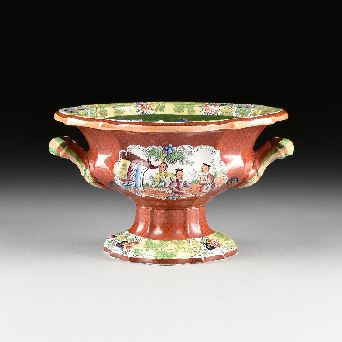 A MASON'S IRONSTONE CHINA FOOTED SALAD TUREEN, IN THE (1 of 10)
