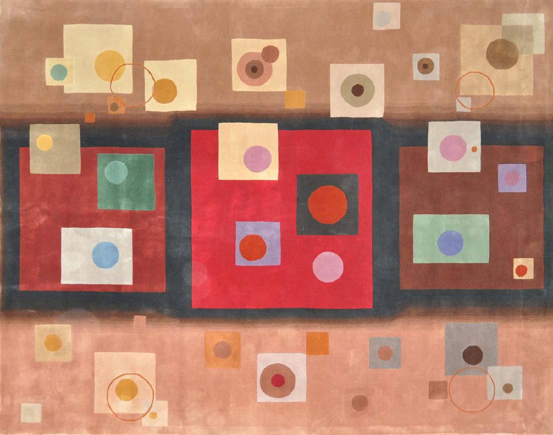A LARGE CONTEMPORARY RUG BY THE GUGENHEIM MODERN ARTS (1 of 5)
