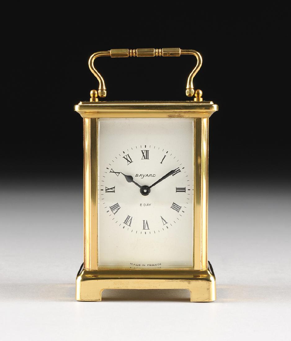 A FRENCH POLISHED BRASS CARRIAGE CLOCK, BY BAYARD, 8 (1 of 5)