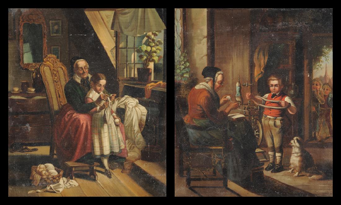 GERMAN SCHOOL (19TH CENTURY), A PAIR OF INTERIOR GENRE (1 of 12)