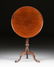A GEORGE III PERIOD CARVED WALNUT TILT TOP TEA TABLE, - 3
