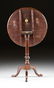 A GEORGE III PERIOD CARVED WALNUT TILT TOP TEA TABLE, - 5