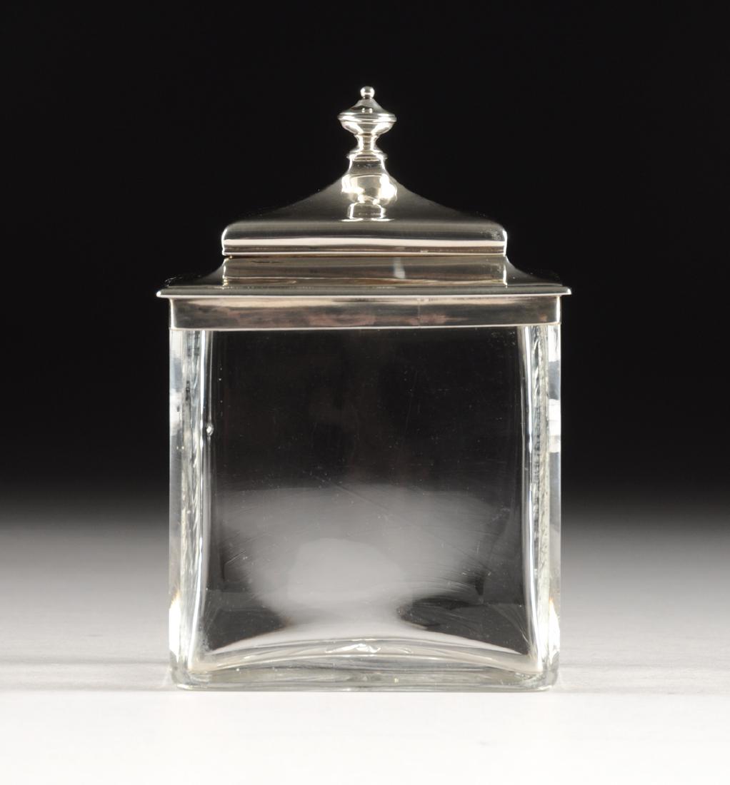 A VICTORIAN STERLING SILVER MOUNTED CUT GLASS TEA (1 of 6)