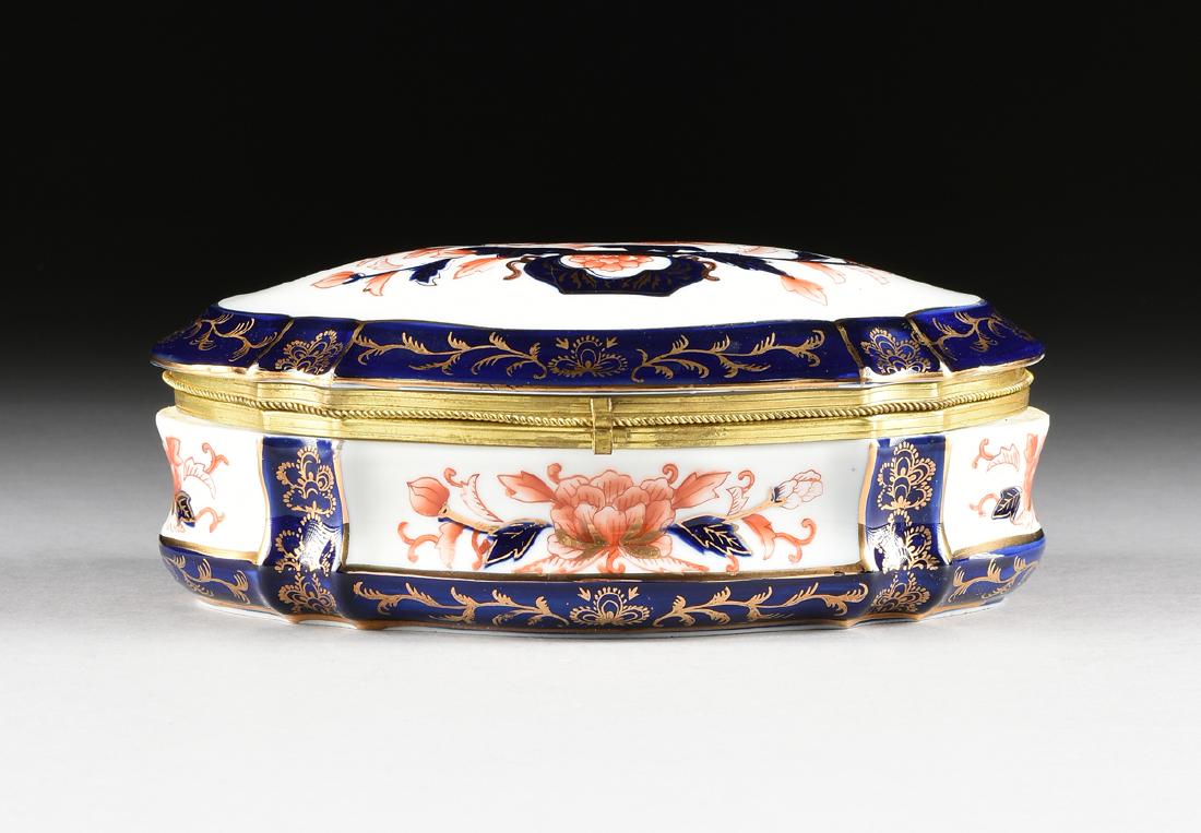 A GERMAN GILT METAL MOUNTED POLYCHROME ENAMEL DECORATED (1 of 9)