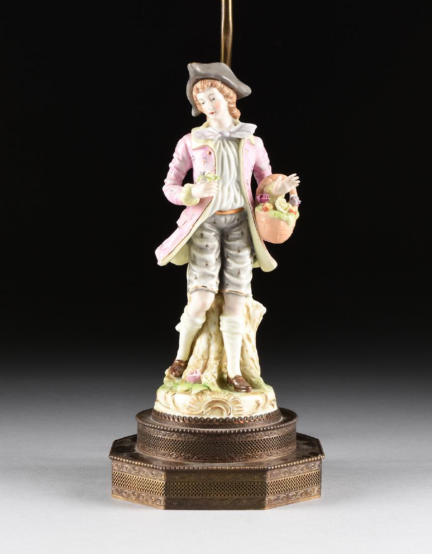 A CONTINENTAL ROCOCO REVIVAL PARCEL GILT PAINTED (1 of 8)