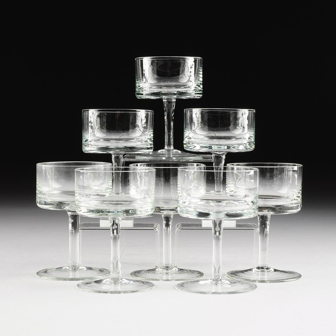 A SET OF EIGHT COLORLESS GLASS SHERBET OR COCKTAIL (1 of 4)